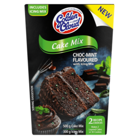 Golden Cloud Choc-Mint Flavoured Cake Mix With Icing Mix 800g - Cart ...