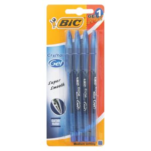 Bic Blue Gel Pen 4 Pack - Cart And Haul